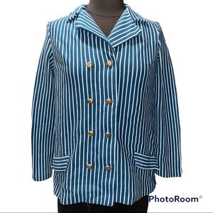 Vintage Striped Double Breasted Blazer